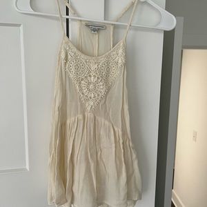 AE Embroidered Babydoll Adjustable Tank Top